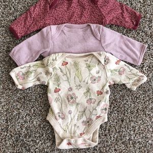 Newborn Set of 3 Long-Sleeved Onesies